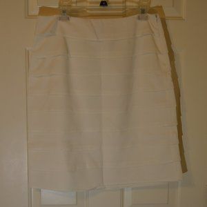 White Larry Levine Stretch Skirt